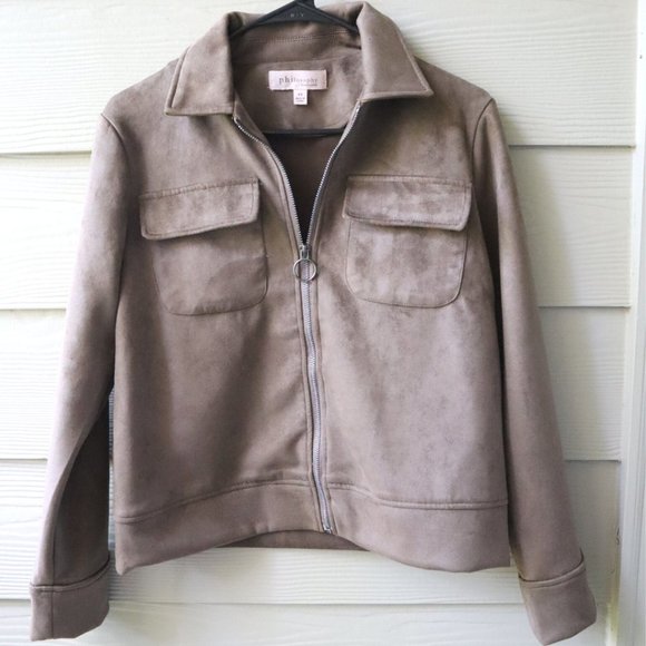 Philosophy Brown Suede Jacket - Picture 1 of 5
